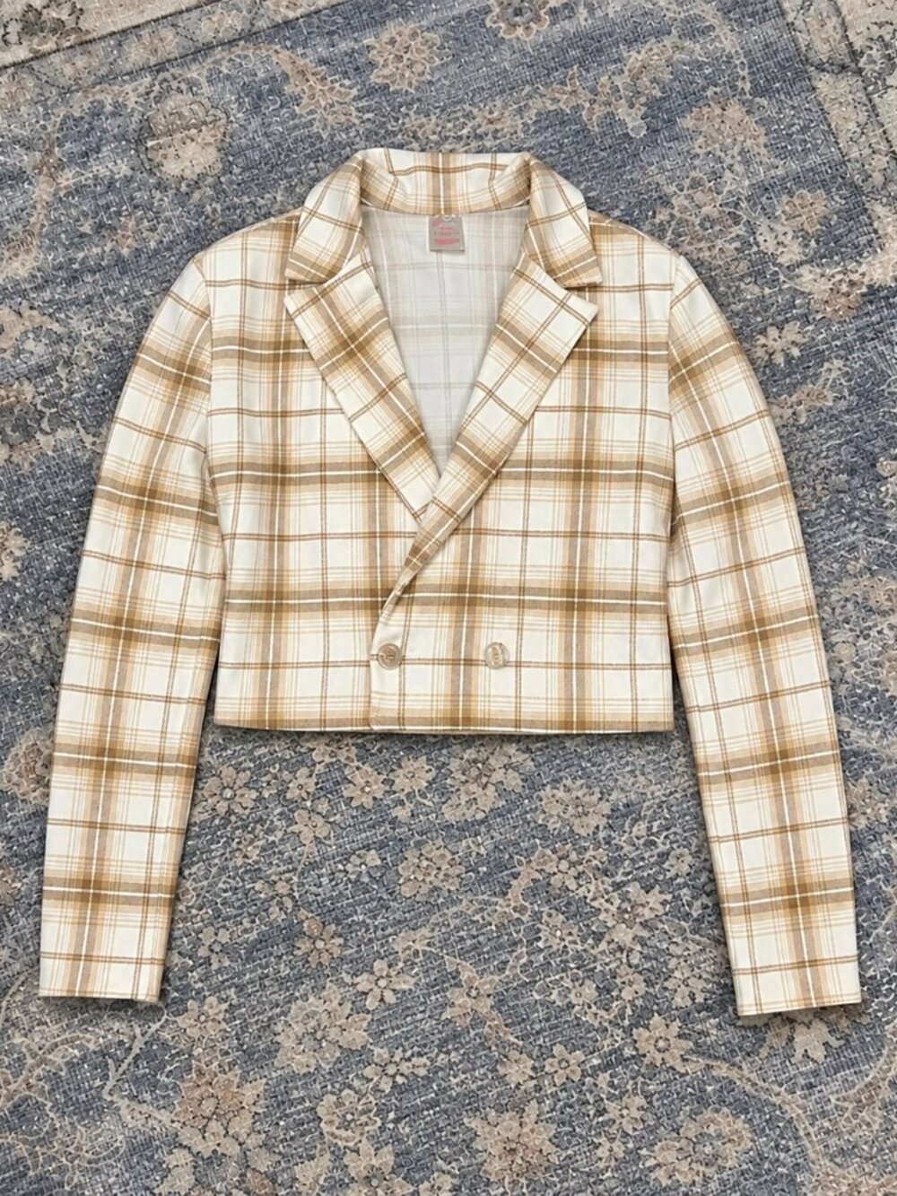 NWOT NOBO No boundaries Plaid Fashion Cropped Blazer, Size M